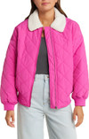 Click for more info about Faux Shearling Collar Dad Jacket