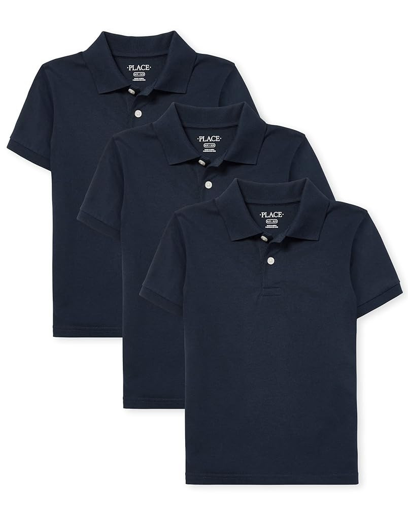 The Children's Place Boys' Multipack Short Sleeve Soft Jersey Knit Polos | Amazon (US)