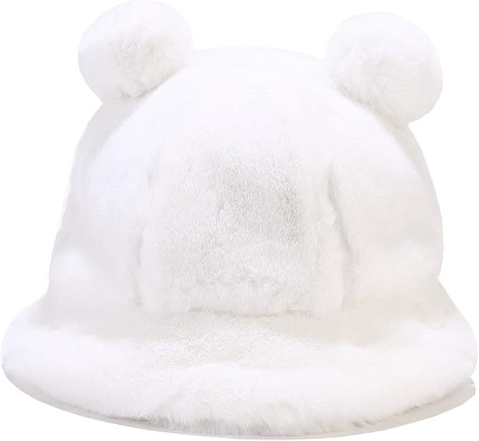 Dirholl Women's Winter Faux Fur Fuzzy Warm Bucket Hat | Amazon (US)