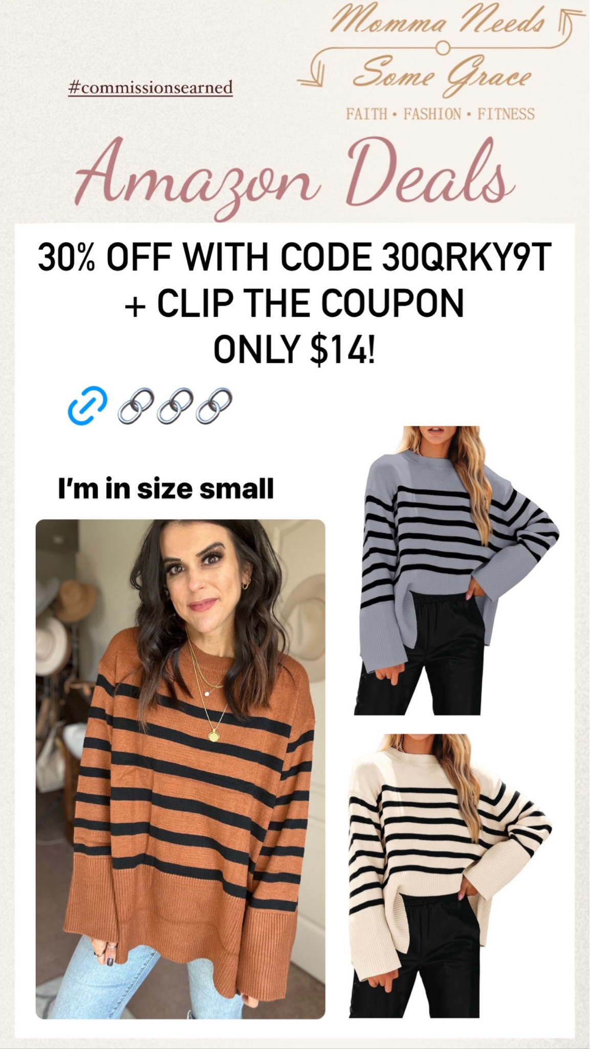 Great stripped sweater on sale until 9/12! I’m in a small!

#LTKSaleAlert #LTKFindsUnder100 #LTKFallSale