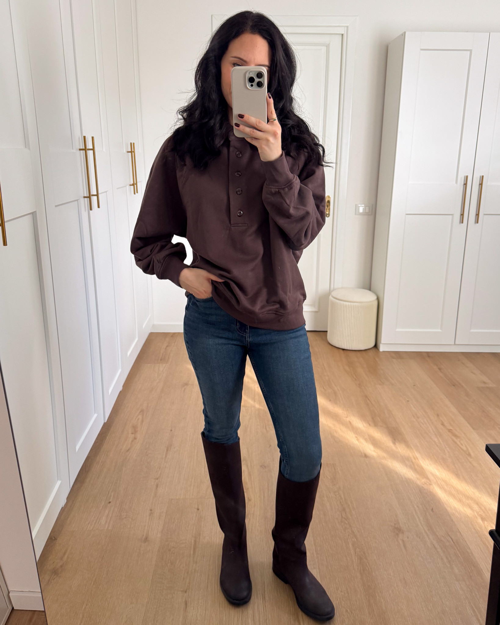 Felpa marrone polo H&M. Look invernale 

 #LTKitalia #LTKeurope #LTKwinter