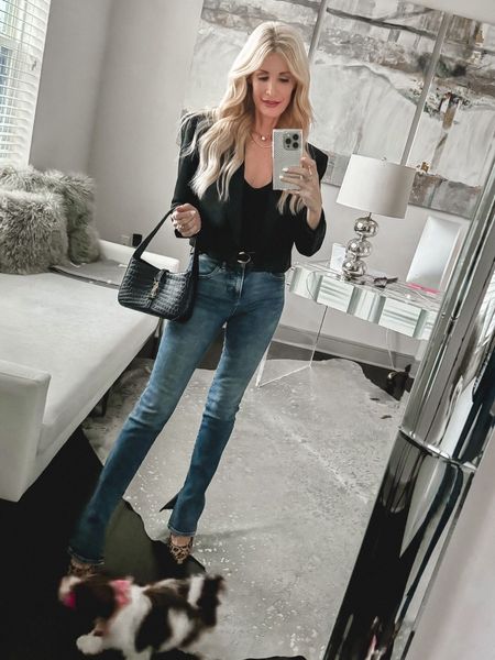 These leg-lengthening baby flares have been top sellers on my blog for months and for good reason! They’re super slimming, so comfortable, and they fit and feel like designer denim. The best part, they’re on SALE making them under $50! They run tts, I’m wearing a size 0 reg.

#LTKfindsunder50 #LTKover40 #LTKsalealert