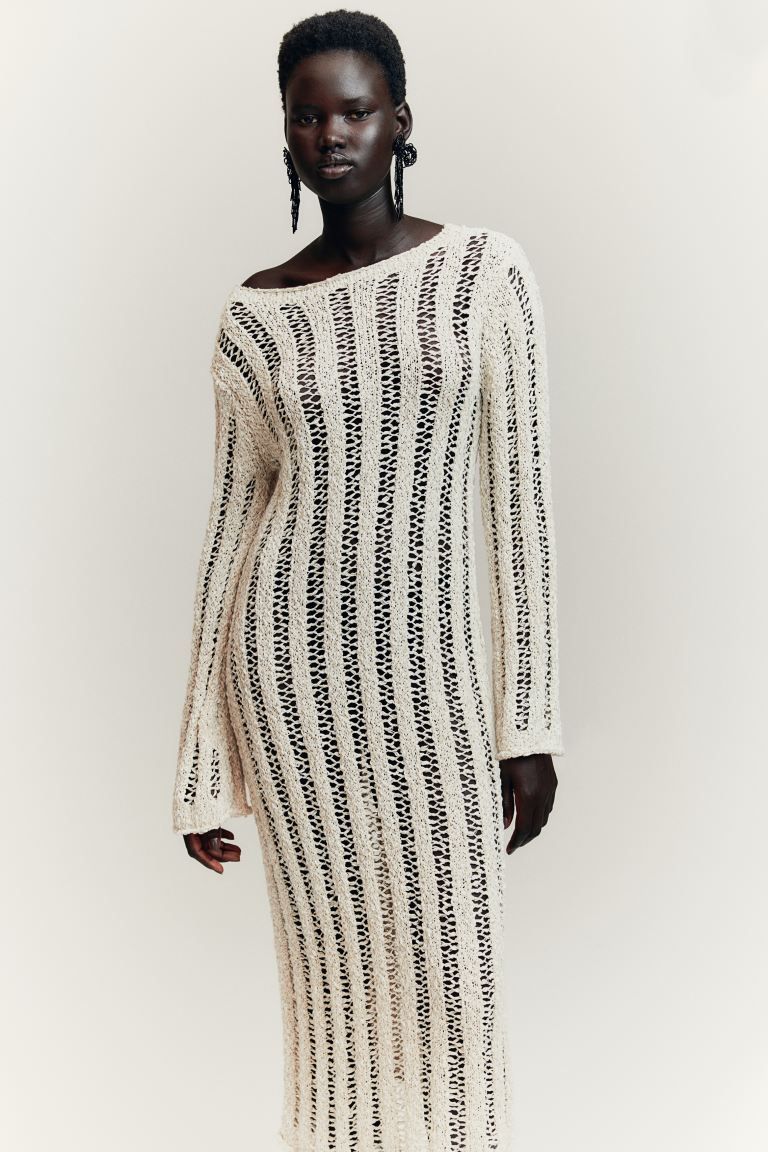 Ladder-stitch-look Knit Dress | H&M (US + CA)