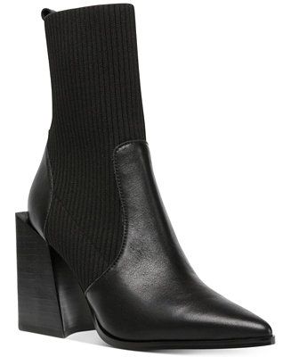 Steve Madden Women's Tackle Block-Heel Knit Sock Booties & Reviews - Booties - Shoes - Macy's | Macys (US)