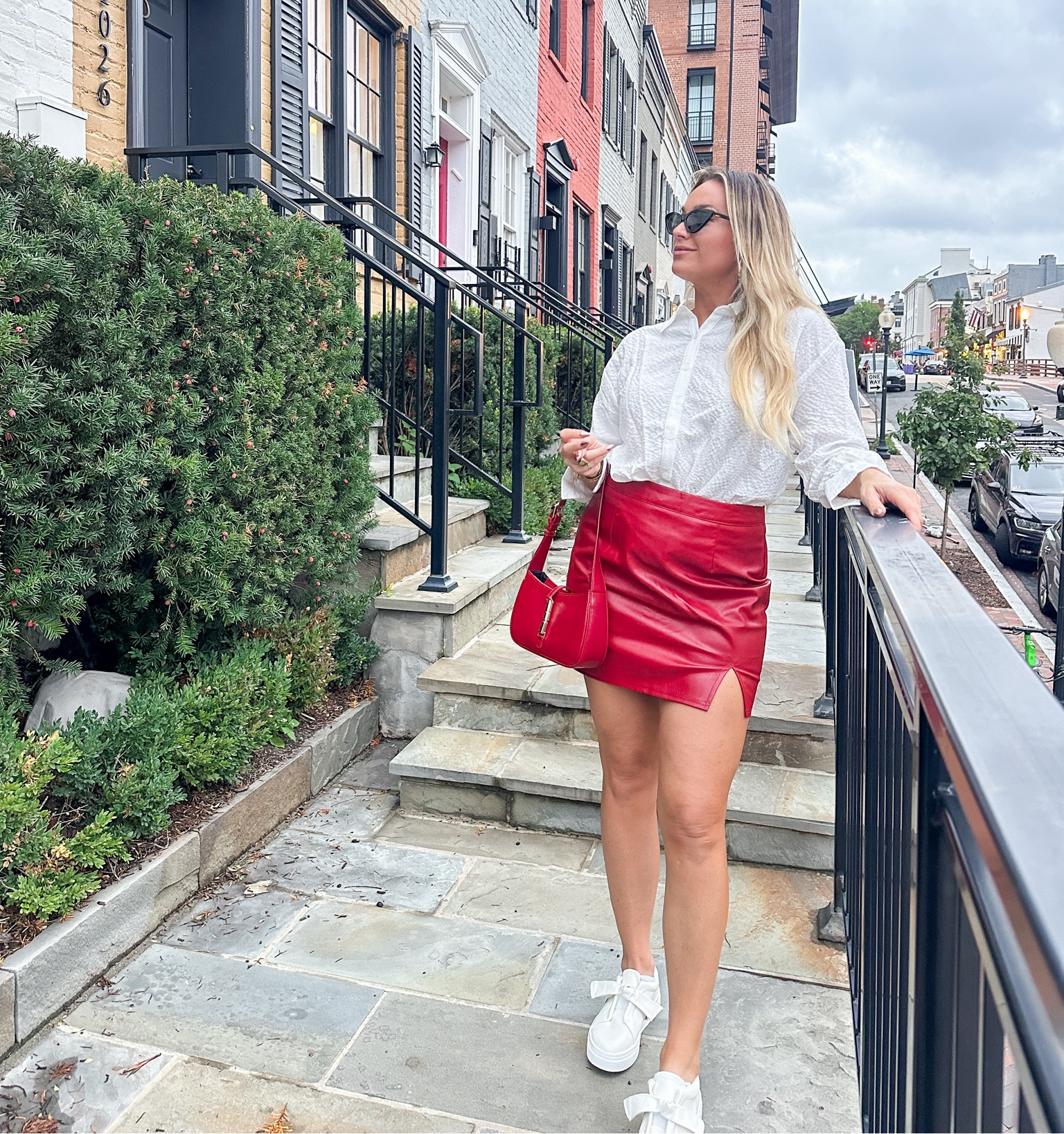 Fun little autumn date night look for a D.C. date night! Baseball, champagne, and in bed by 10:30pm! Haha. A little sass and a little class! 