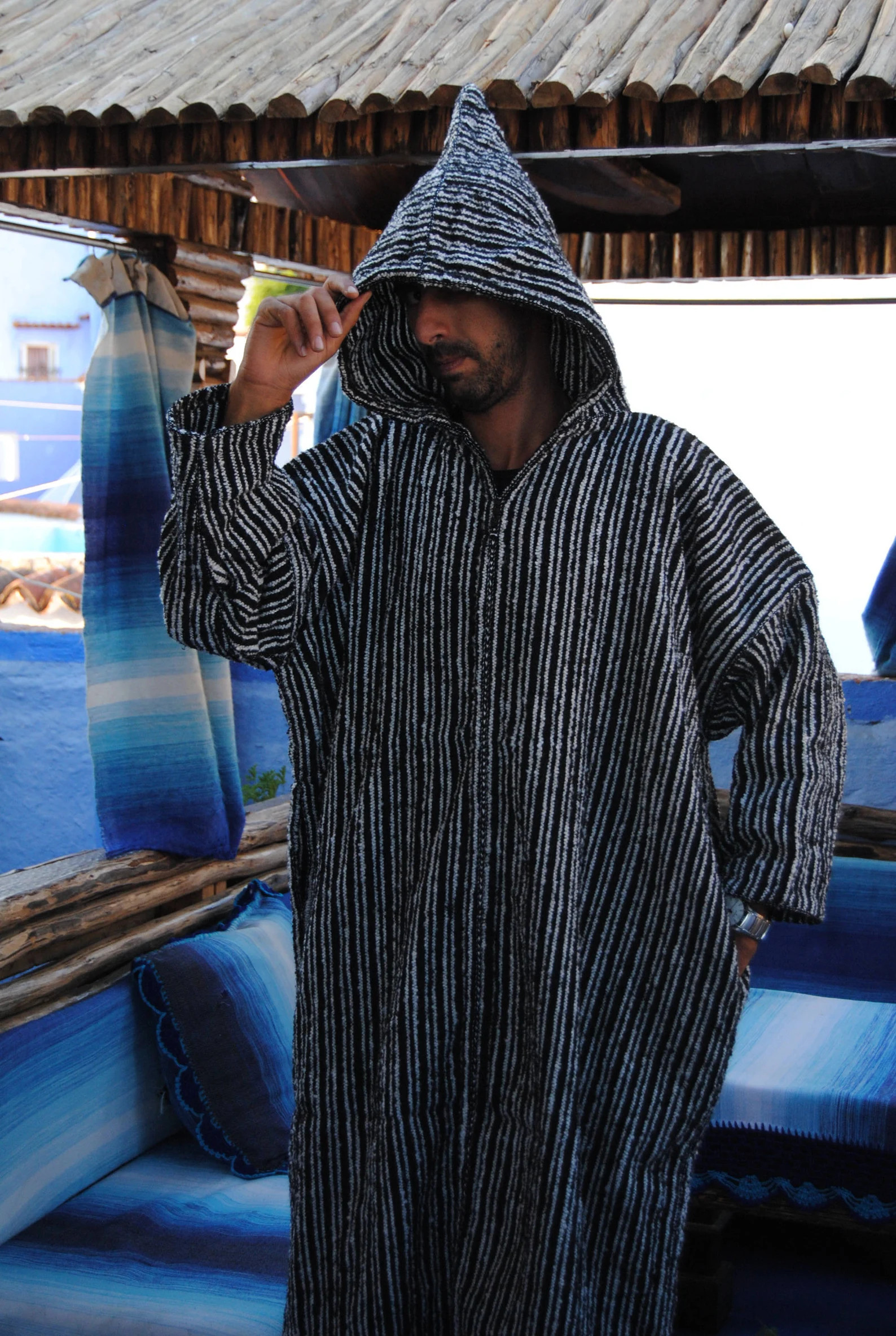 Hooded Warm Coat Djellaba Wool Handmade Casual Jacket Men - Etsy | Etsy (US)