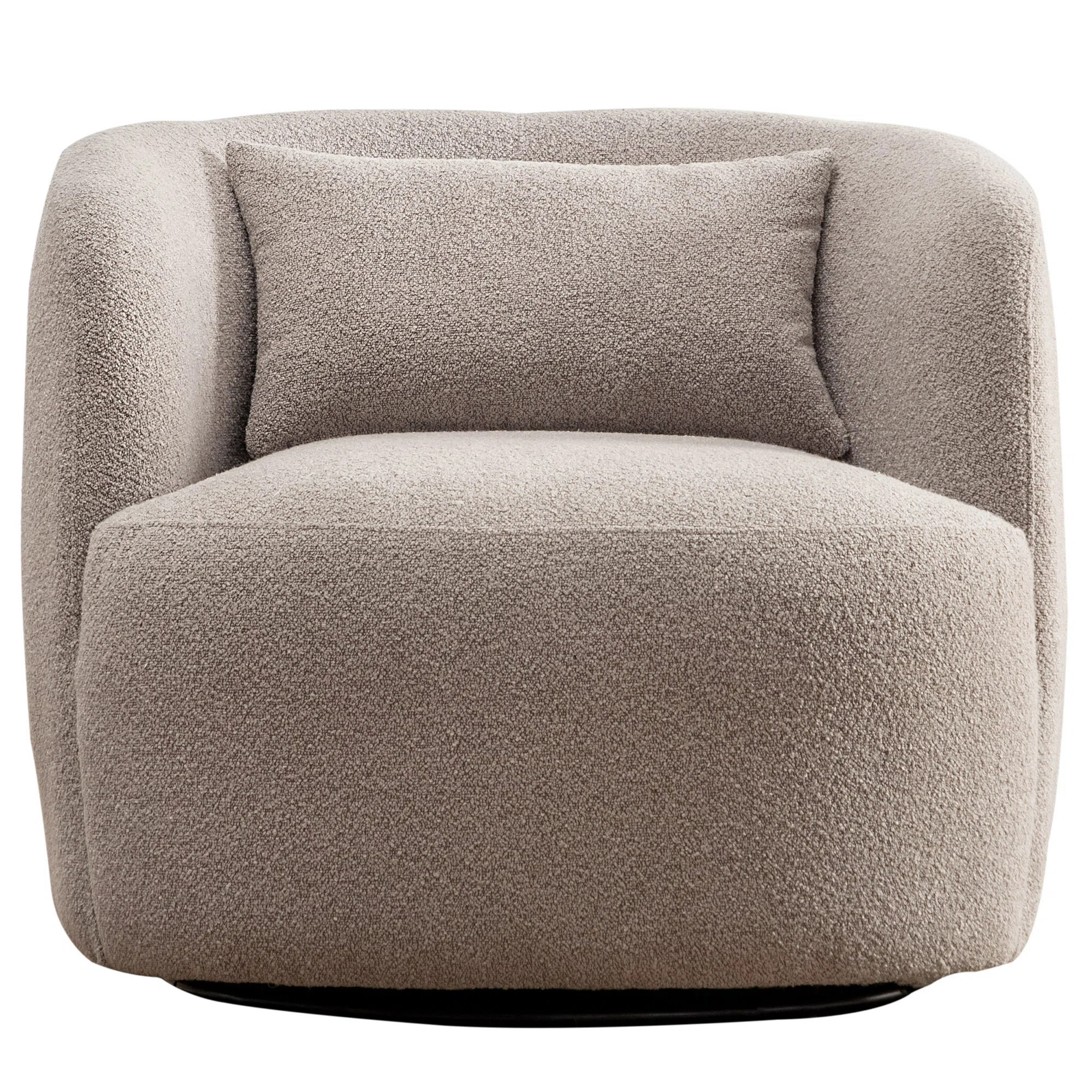 34" Wide Boucle Upholstered Swivel Armchair | Wayfair Professional