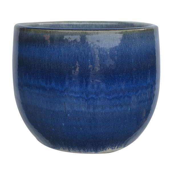 Alana Blue Ceramic Outdoor Planter At Home | At Home