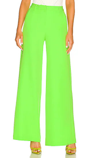 Pilar Wide Leg Pant in Lime Green | Revolve Clothing (Global)