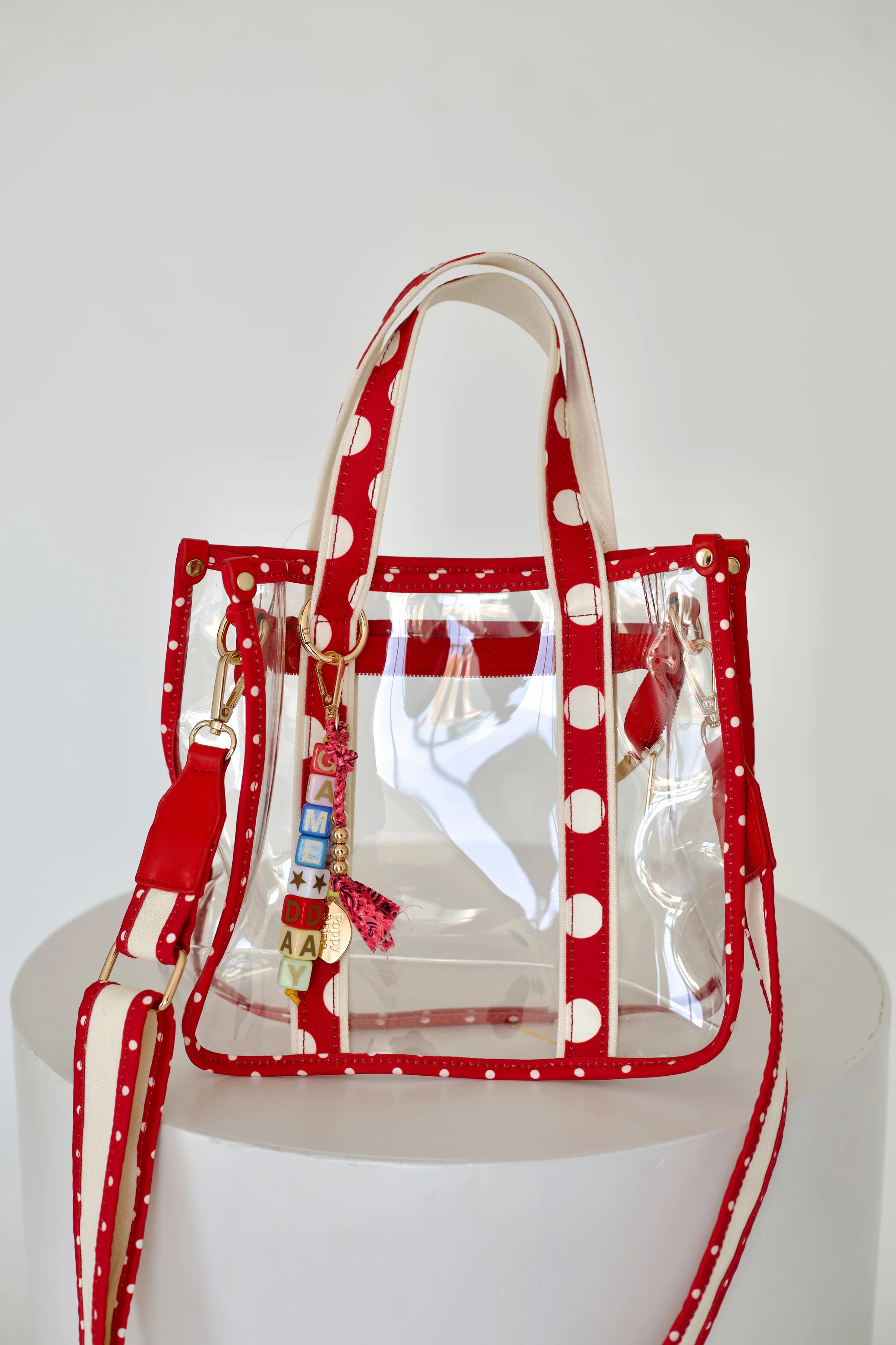Game Day Clear Stadium Tote - Red- PRE-SALE SHIP DATE 9/11** | Poppy & Pine