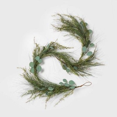 6' Pine & Eucalyptus Artificial Christmas Garland Green - Wondershop™ | Target