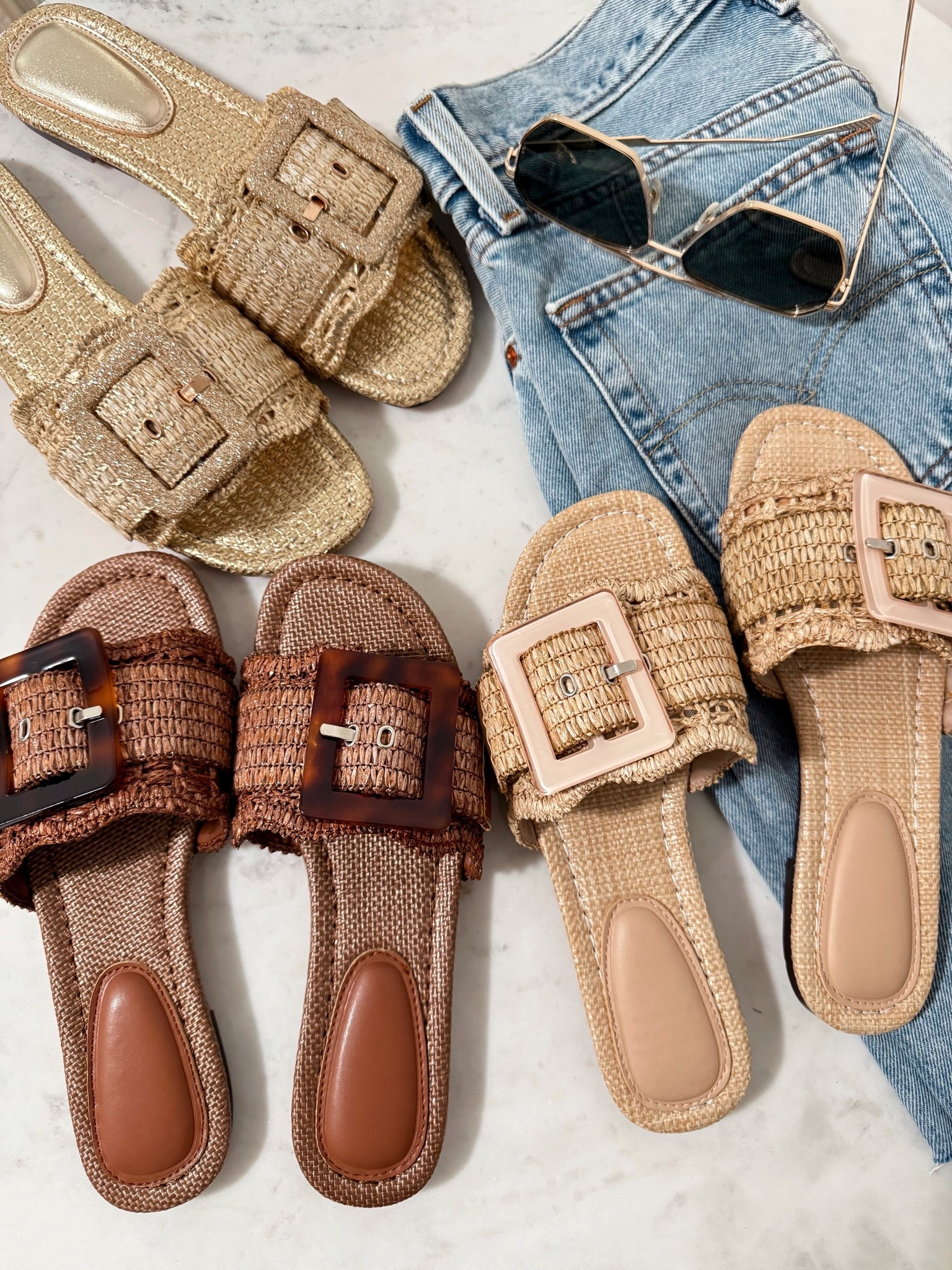 

Save or Splurge Sam Edelman Raffia Sandals under $50! 🔆 Also, can we make flat lays a thing again? 💁🏼‍♀️😜🫶🏻 Be sure to size down 1/2 size, normally size 7.5 and I reordered the size 7! Shop them via the 🔗 in my bio! 

Sandals, Amazon, look for less, save or splurge 

#LTKFindsUnder50 #LTKFindsUnder100 #LTKSaleAlert
