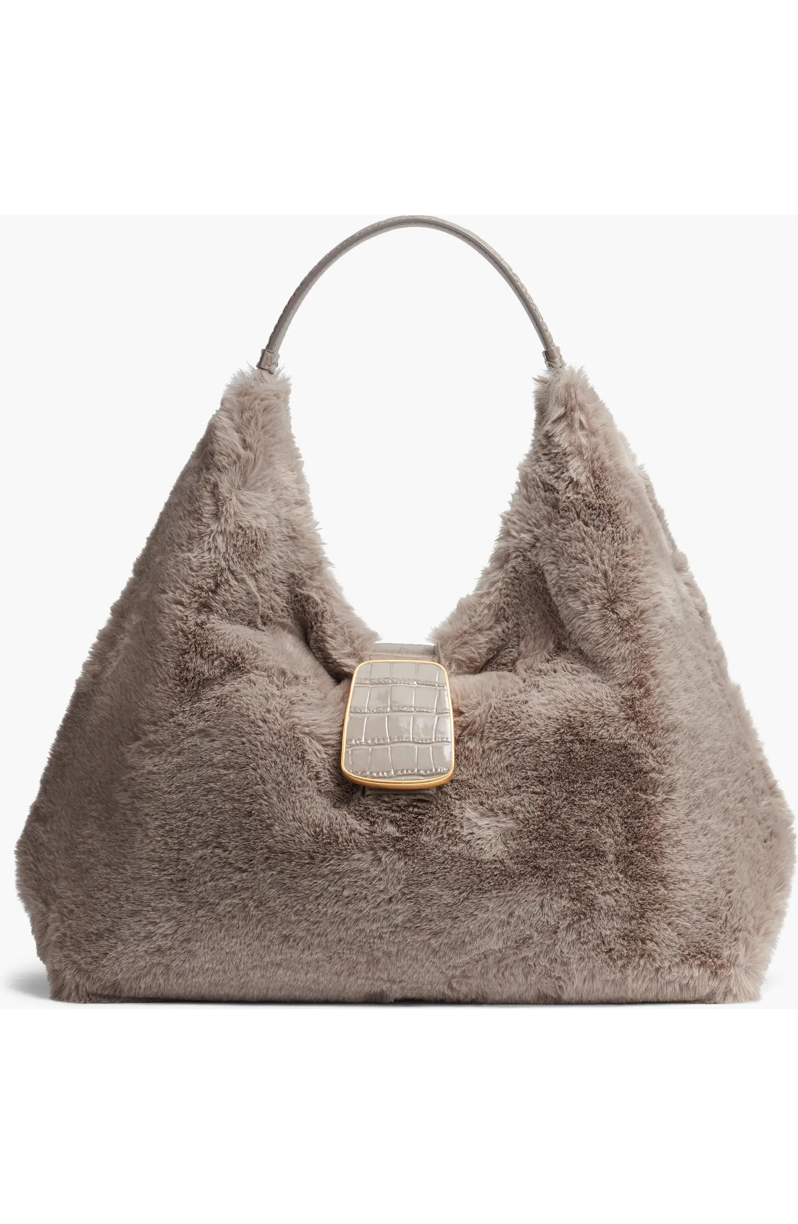 Percale Faux Fur Sm Shoulder | Nordstrom