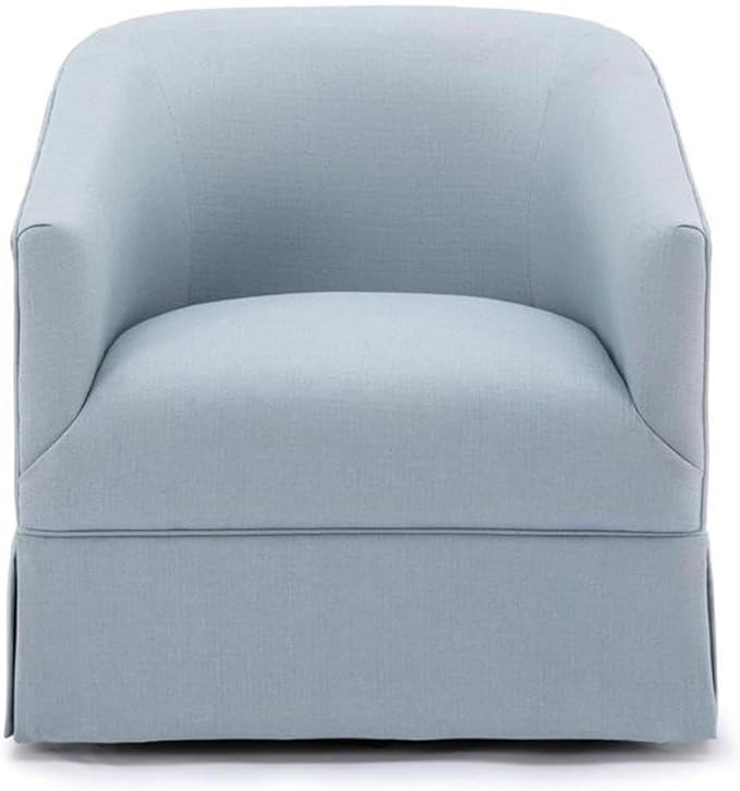 Elm Transitional Woven Polyester Fabric Upholstered Skirted 360-Degree Swivel Accent Chair with N... | Amazon (US)