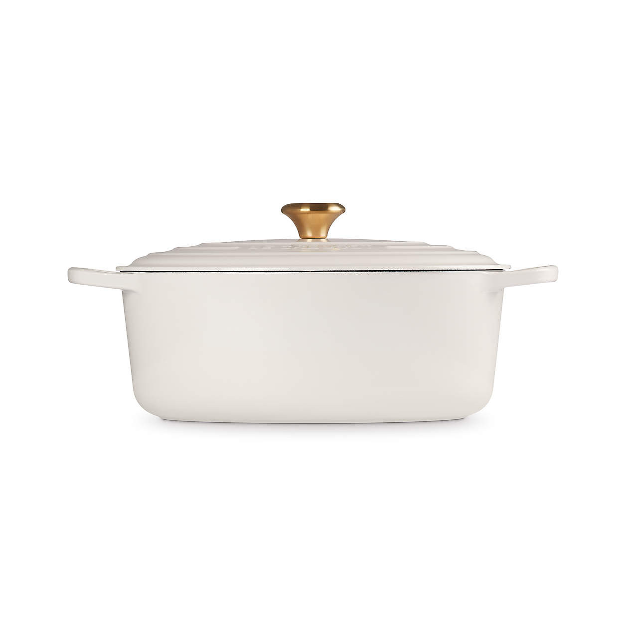 Le Creuset Signature 8-Qt. Cream Enameled Cast Iron Oval Dutch Oven + Reviews | Crate & Barrel | Crate & Barrel