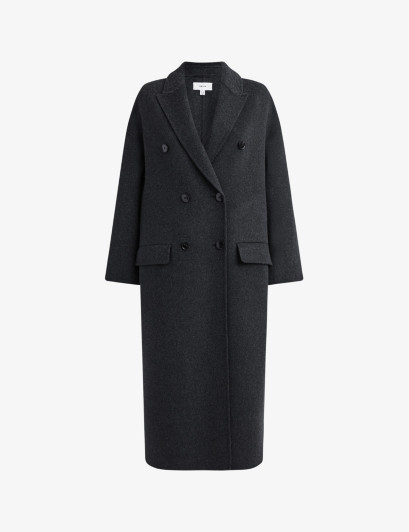 Womens Charcoal Layah Double-breasted Wool-blend Coat 8 | Selfridges