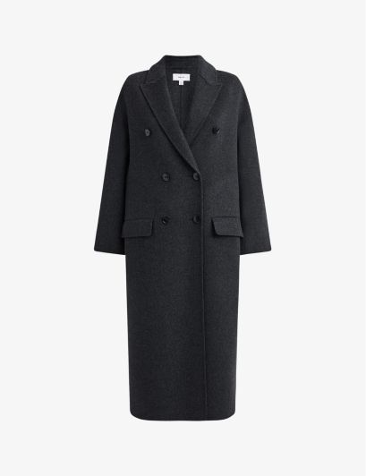 Womens Charcoal Layah Double-breasted Wool-blend Coat 8 | Selfridges