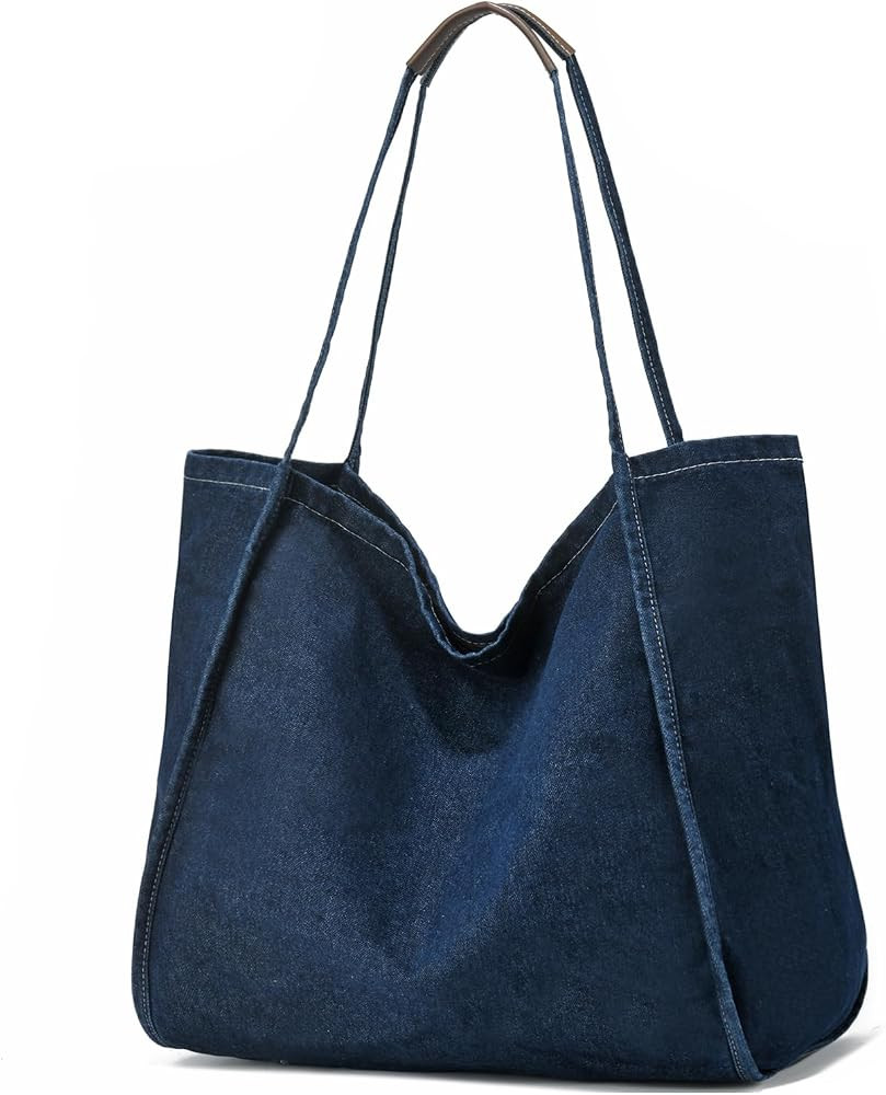 ALUDAPIJU Casual Canvas Tote Bag for Women Large Slouchy Hobo Shoulder Bag for Work Travel Tote P... | Amazon (US)
