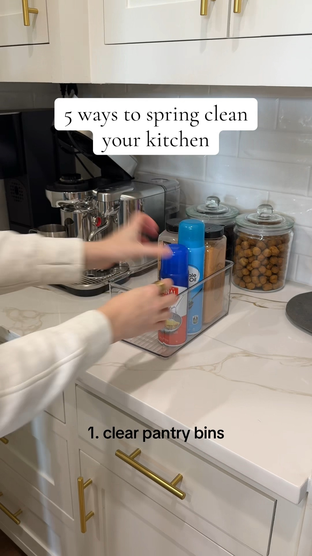 Spring cleaning the kitchen and sharing all the organizing products that actually made a difference 🤍 Drawer dividers, clear pantry bins, glass containers, a self draining soap dish and napkin holder, all linked here so you can shop the full refresh.

#LTKvlog #LTKHome #LTKSaleAlert