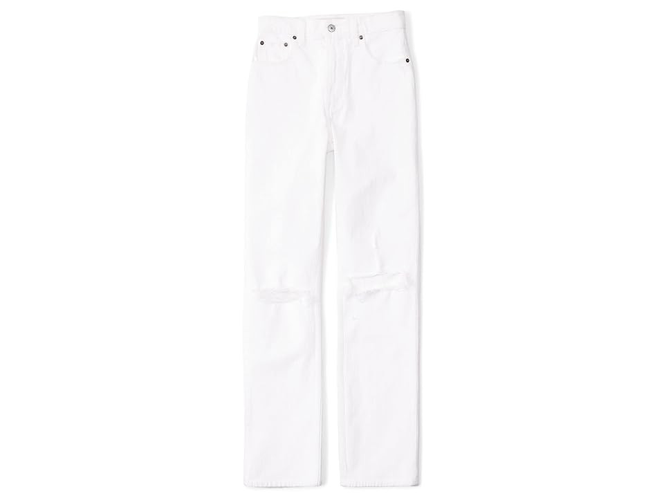 Abercrombie & Fitch 90s Straight Jean (White Destroy) Women's Jeans | Zappos