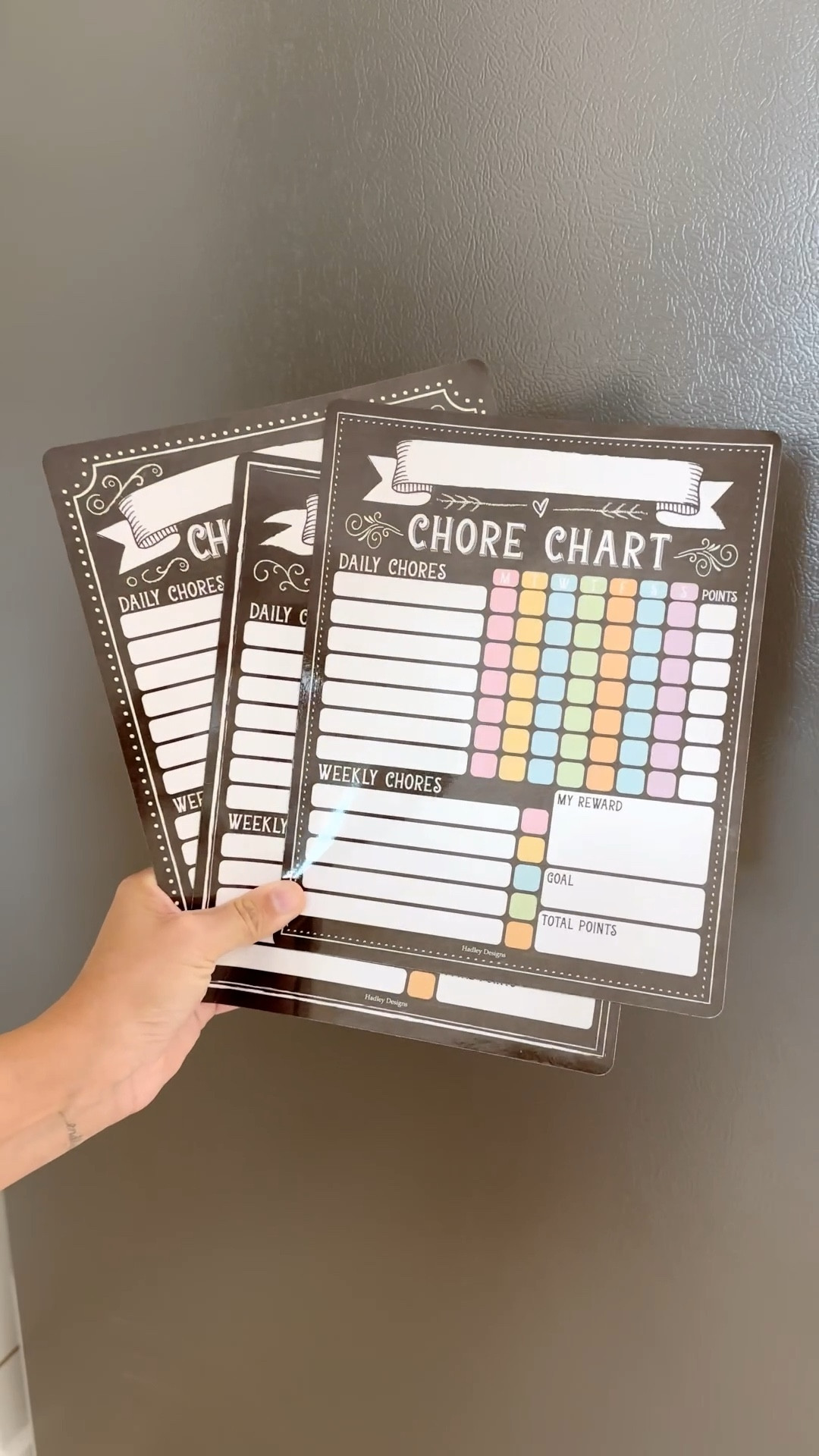 Magnetic chore charts, made cute and even better, they are dry-erase! The girls love to come mark off their chore tasks and in rewards they get cash! 💵 Such a fun way to learn responsibility! #HadleyDesigns #AmazonAffiliate #AmazonFinds #ChoreCharts #trending #relateable 

#LTKHome #LTKKids #LTKFamily