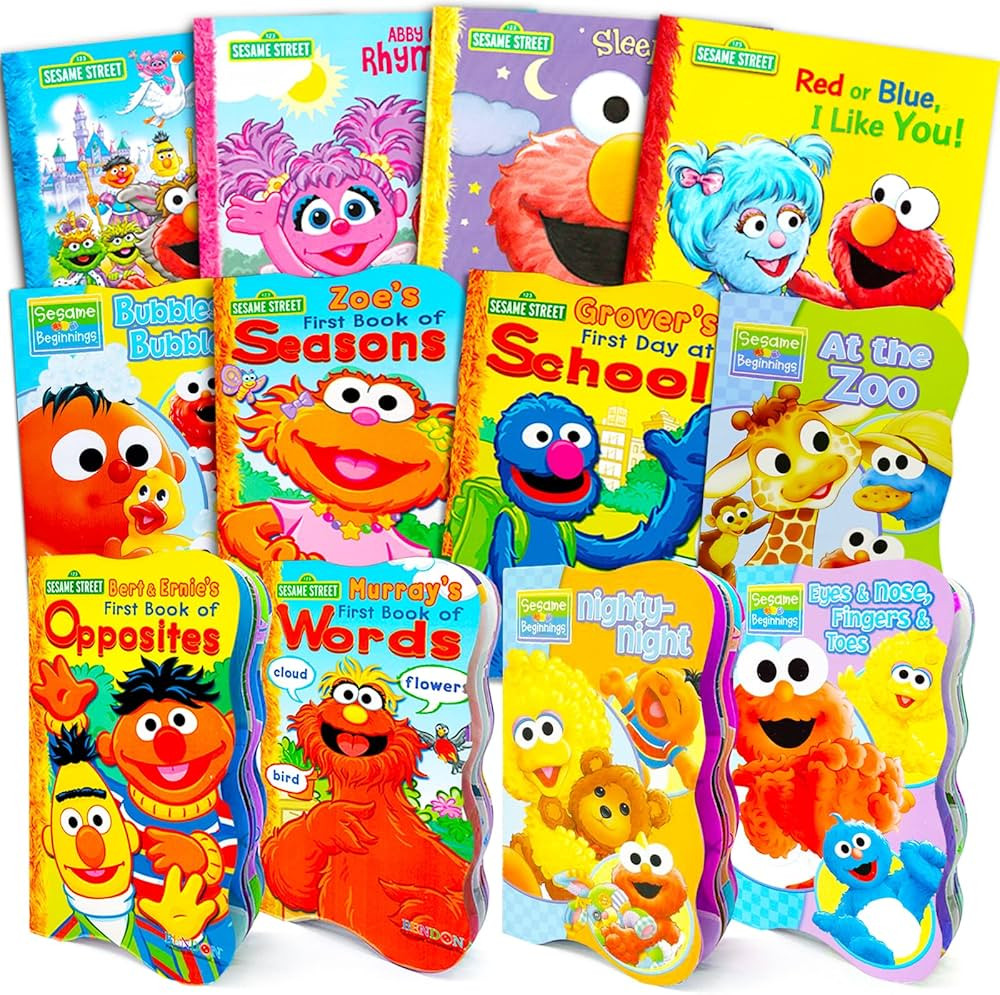Sesame Street Board Books Ultimate Bundle Set for Kids, Toddlers - Pack of 12 Sesame Street Early... | Amazon (US)