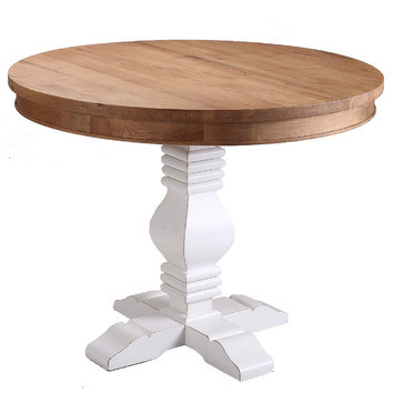 Izzie Round Oak Dining Table | Temple & Webster AU