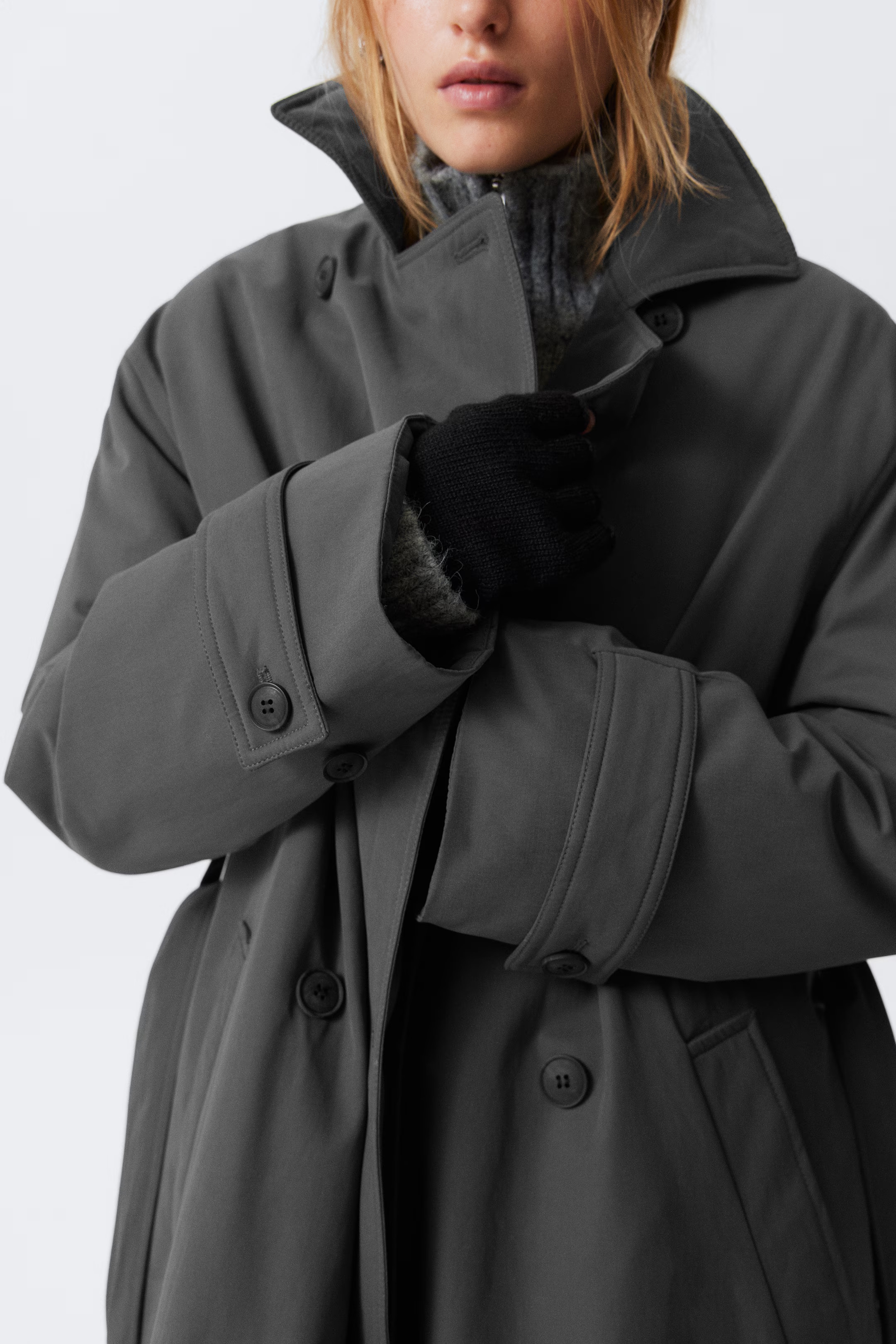 OVERSIZED PADDED TRENCH COAT | H&M (UK, MY, IN, SG, PH, TW, HK)