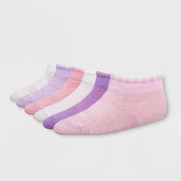 Hanes Premium Toddler Girls' 6pk Low Cut Comfortsoft Socks | Target