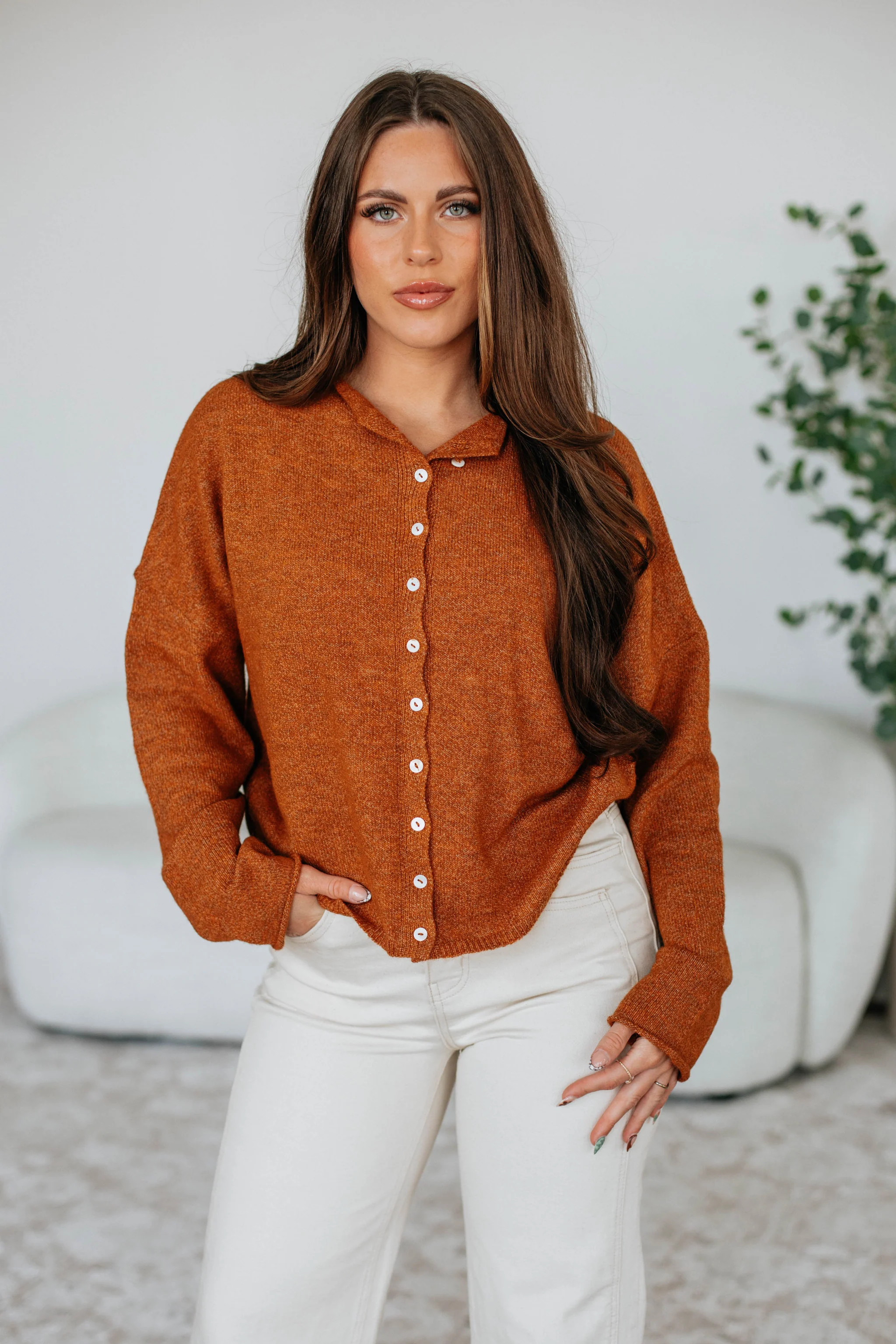 Brooke Cardigan - Rust | Wild Oak Boutique