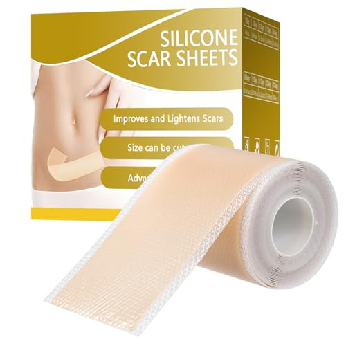 Silicone Scar Sheets, Scar Tape for Surgical 2inch X 118inch Silicone Skin Patches for C-Section Keloid Bump and Acne Scars Removal Treatment | Amazon (US)