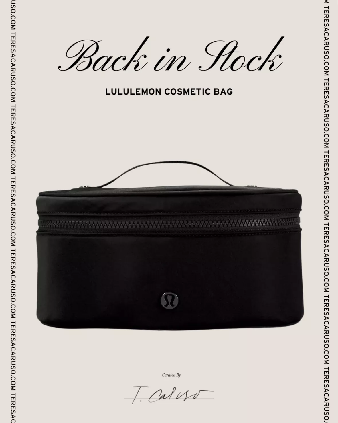 Black Oval Makeup Cosmetic Bag