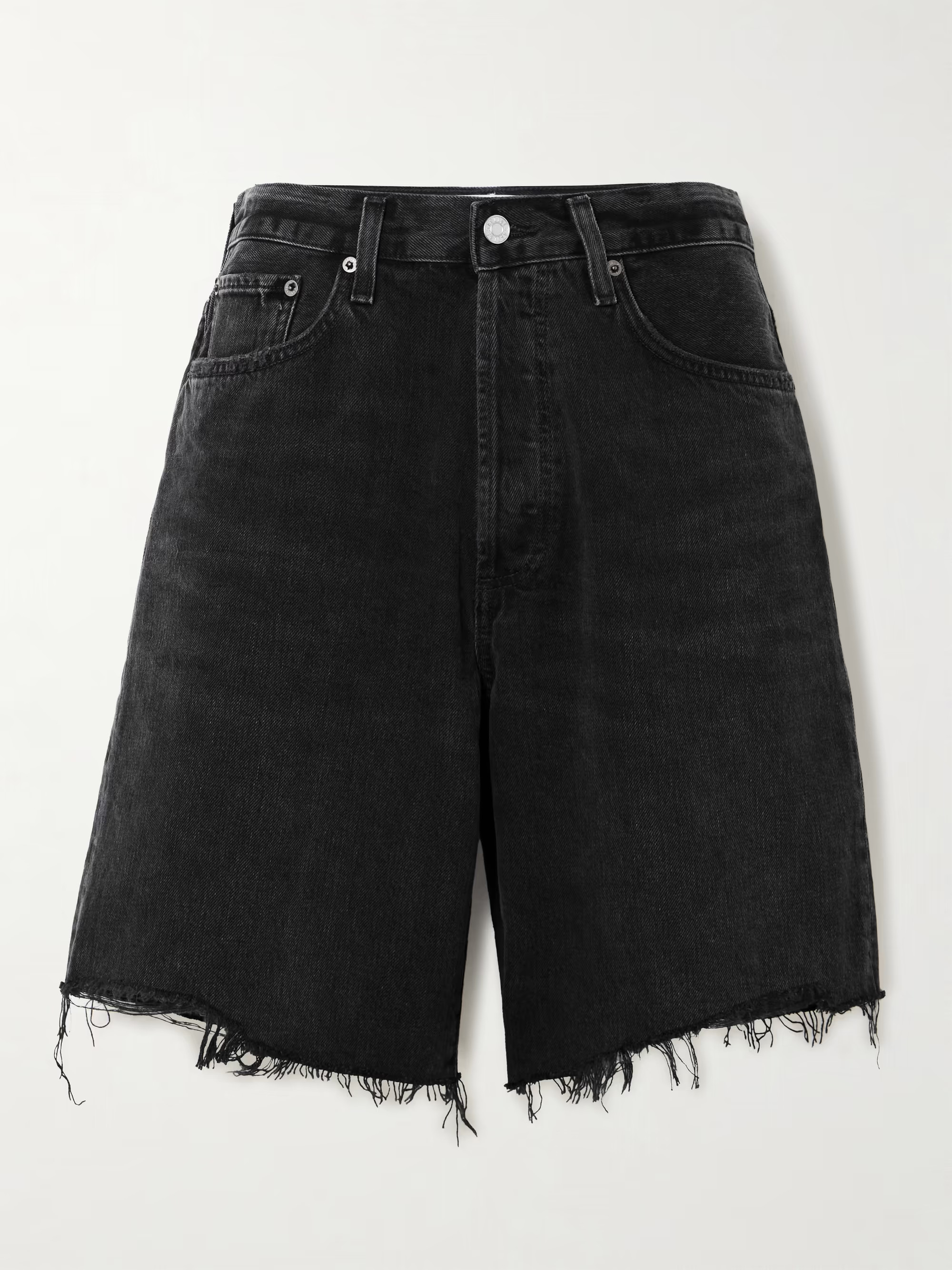 Indra distressed denim shorts | NET-A-PORTER (US)