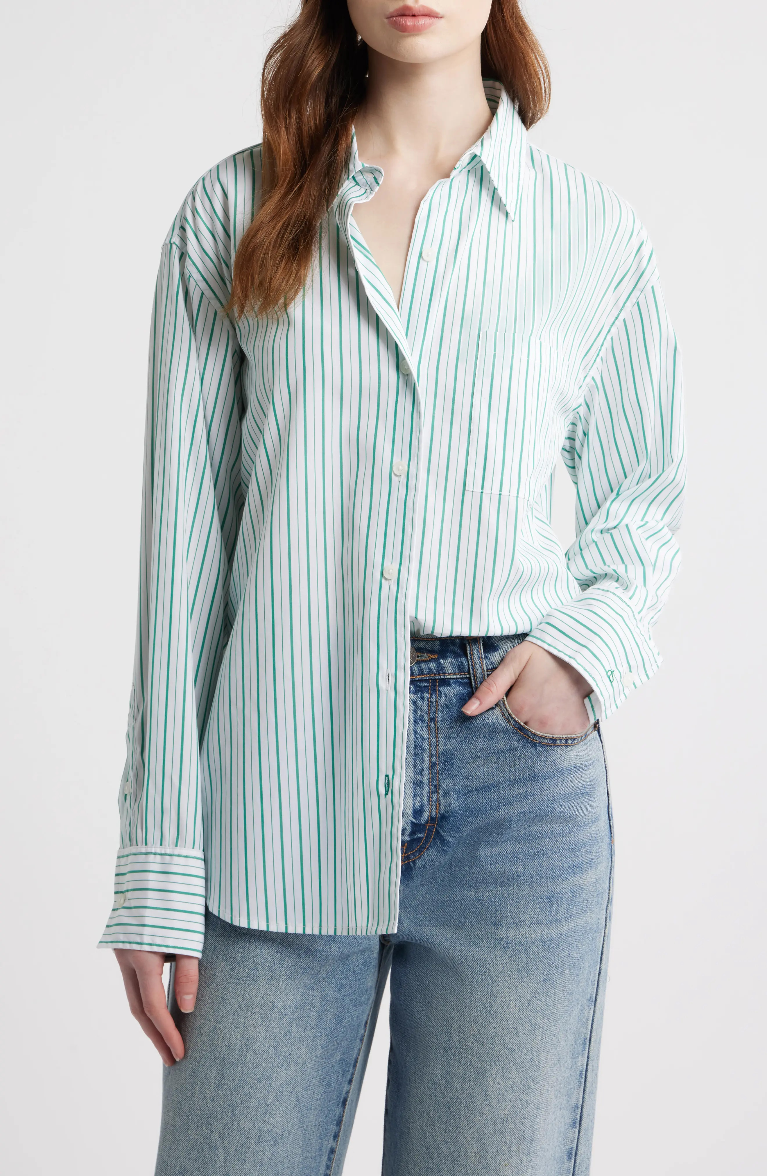 rag & bone Connie Stripe Button-Up Shirt (Women) | Nordstrom | Nordstrom