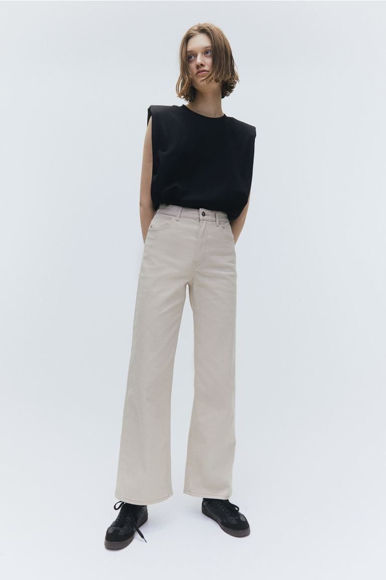 Wide twill trousers | H&M (UK, MY, IN, SG, PH, TW, HK)