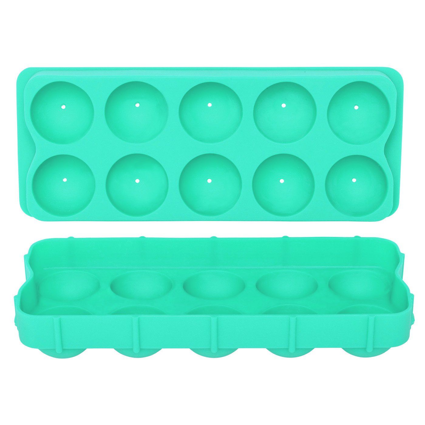 HIC Silicone Cannonball Sphere Whiskey Ice Ball Mold Tray, Vintage Blue | Walmart (US)