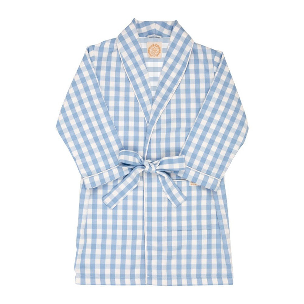 Blaylock Bath Robe - Beale Street Blue Gingham | The Beaufort Bonnet Company