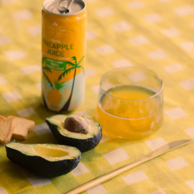 Yellow Cross-Hatch Tablecloth | Goldie Home