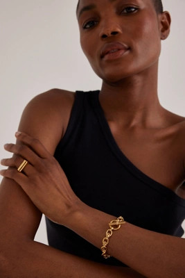 Tilly Sveaas Gold-Plated Interlock Bracelet | Anthropologie (UK)
