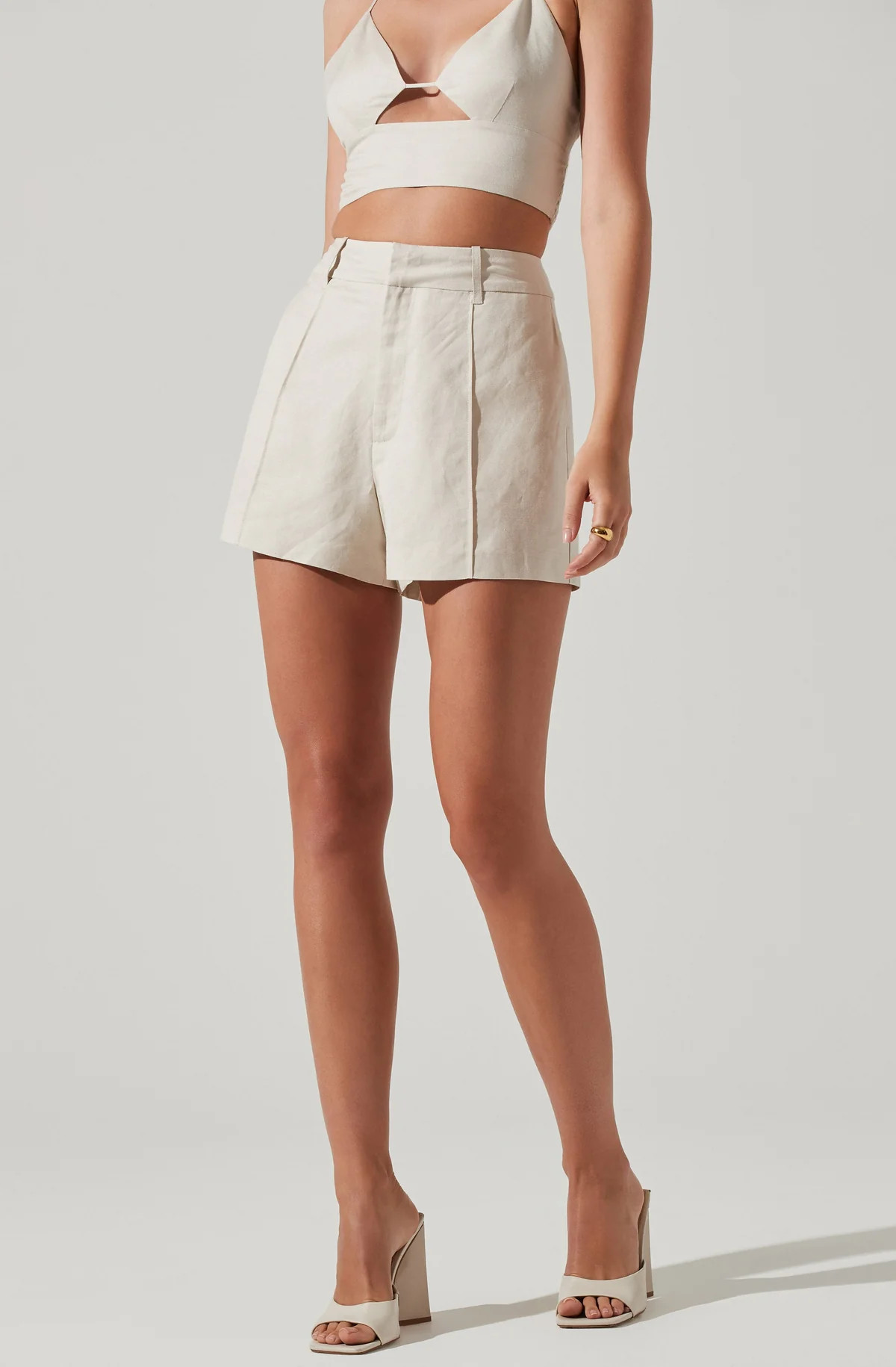 Amiah Seamed High Waist Shorts | ASTR The Label (US)