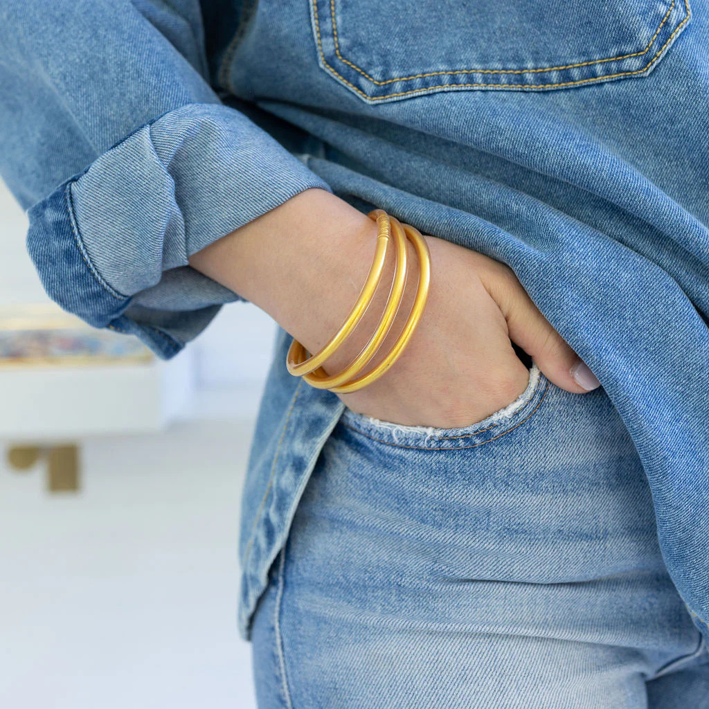 Gold Jelly Bracelets (set of 3) | Erin McDermott Jewelry