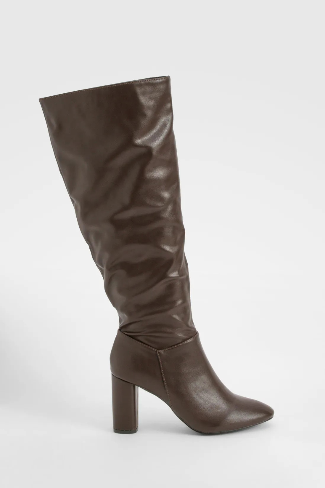Block Heel Knee High Boots | Boohoo.com (UK & IE)