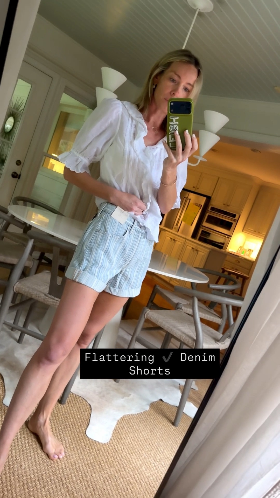 Leg room and cute length! Really comfy and soft. Size 2/26!