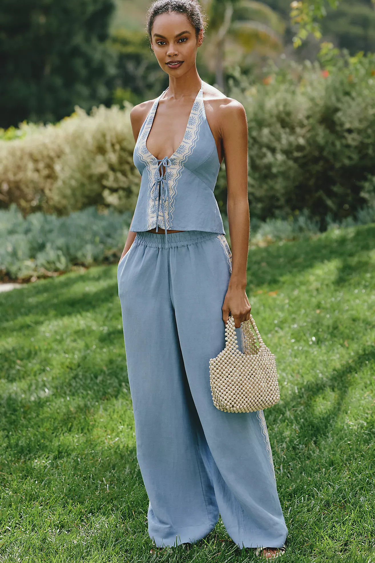 LSPACE Sur Linen Wide-Leg Pants | Anthropologie (US)