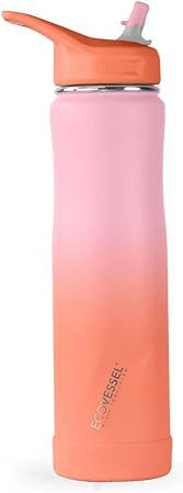 EcoVessel SUMMIT, Insulated Stainless Steel Water Bottle with Straw and Handle Flip Top Lid with ... | Amazon (US)
