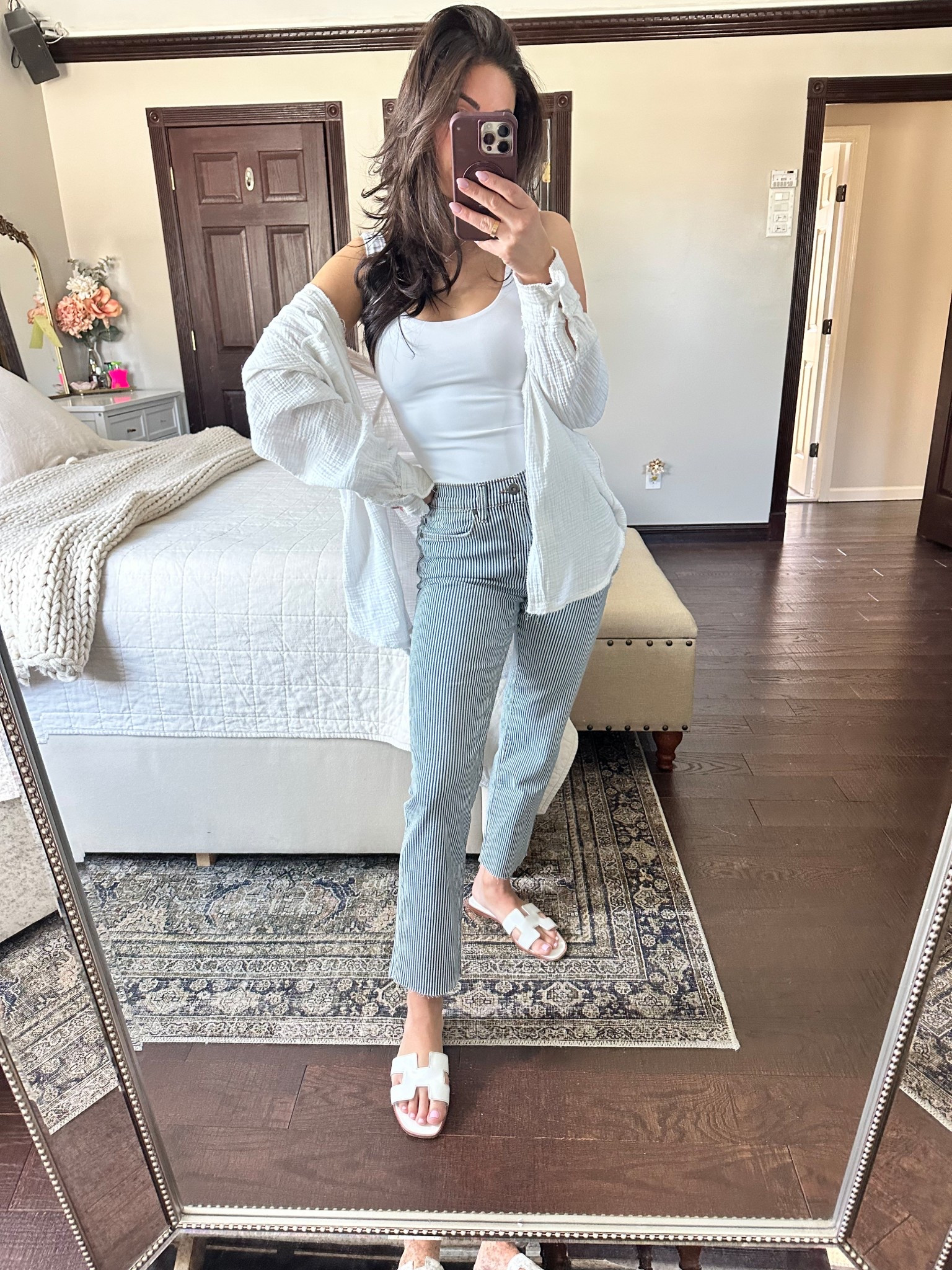 Snagged this super cute pair of Railroad Denim Pants at TJ Maxx ! Such a cute look for spring ♥️
Found a pair almost exact from Zara. Can’t link it here but I will in my story highlight (Spring) for now!

#LTKSaleAlert #LTKStyleTip #LTKFindsUnder100