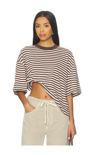 LIONESS Bloom Short Sleeve Tee in Chocolate. - size L | Revolve Clothing (Global)