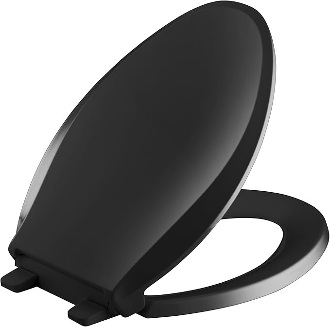 KOHLER K-4636-7 Cachet Quiet-Close with Grip-Tight Bumpers Elongated Toilet Seat, Black | Amazon (CA)