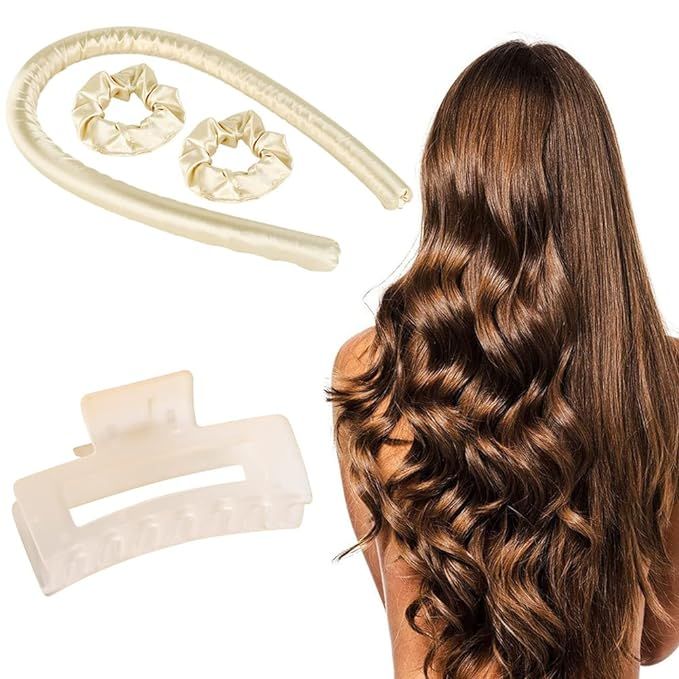 Heatless Hair Curlers for Long Hair To Sleep In Overnight No Heat Silk Curlers Headband Heatless ... | Amazon (US)