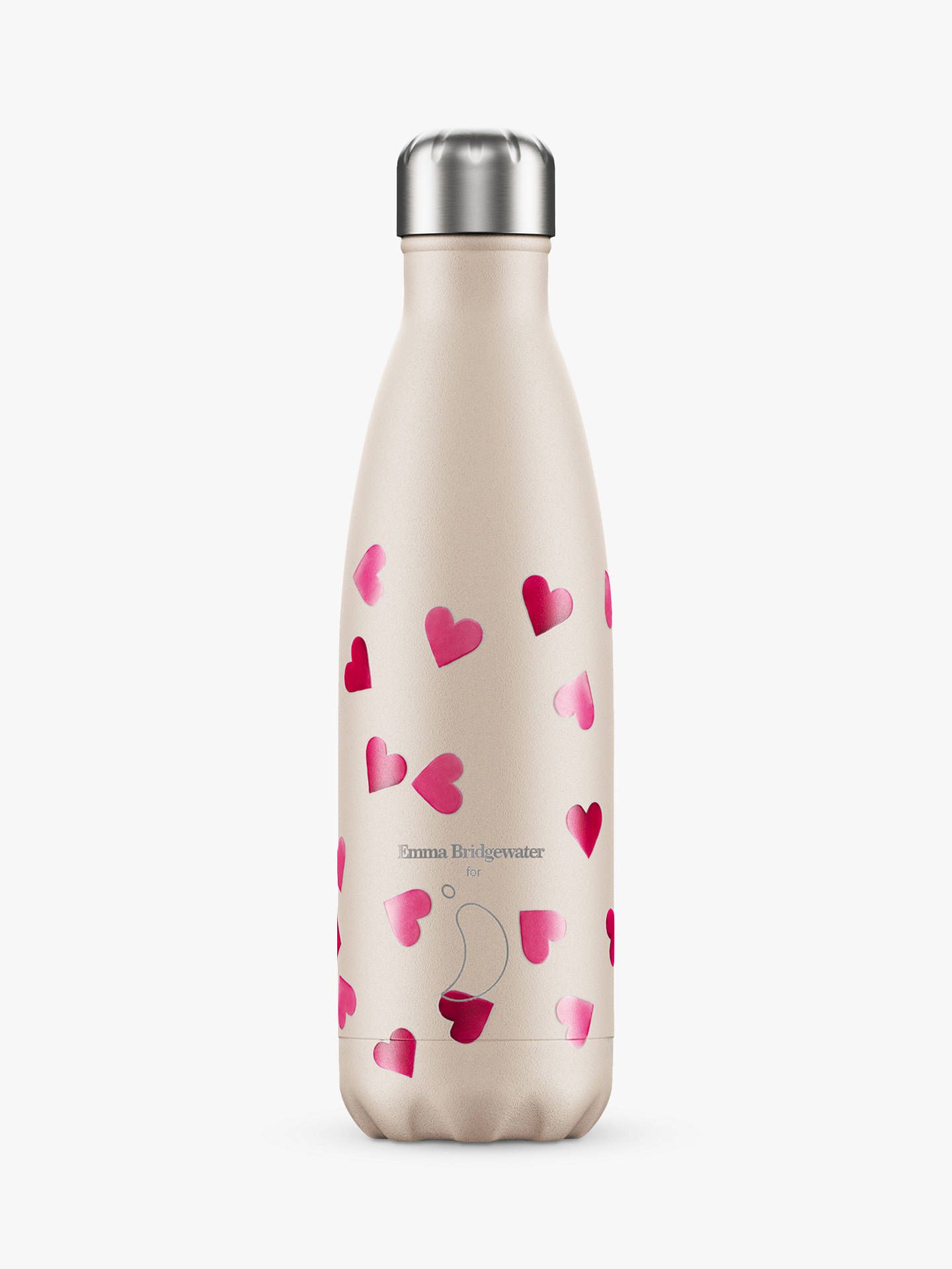 Chilly's Emma Bridgewater Pink Hearts Insulated Leak-Proof Drinks Bottle, 500ml, Pink | John Lewis (UK)